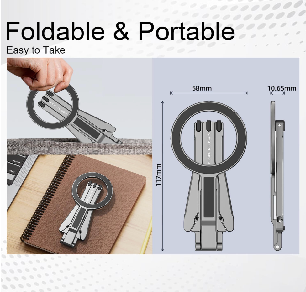 Foldable Magnetic Tripod Stand for Smartphone & Camera