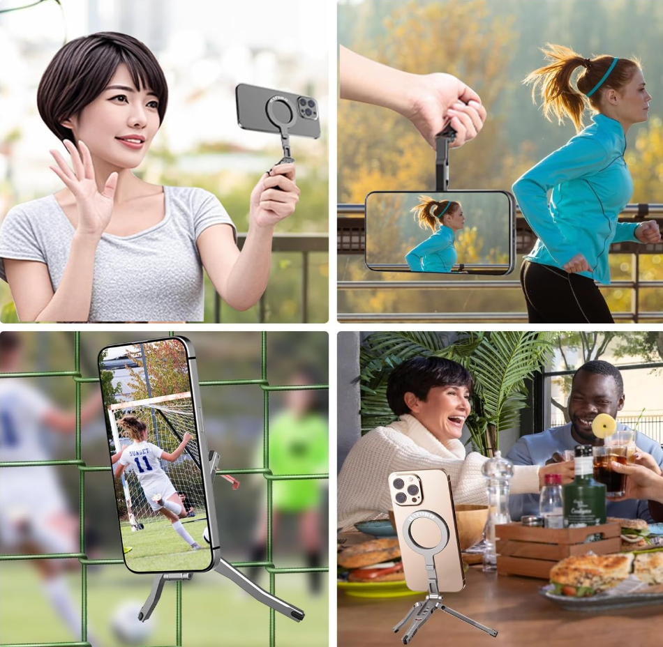 Foldable Magnetic Tripod Stand for Smartphone & Camera