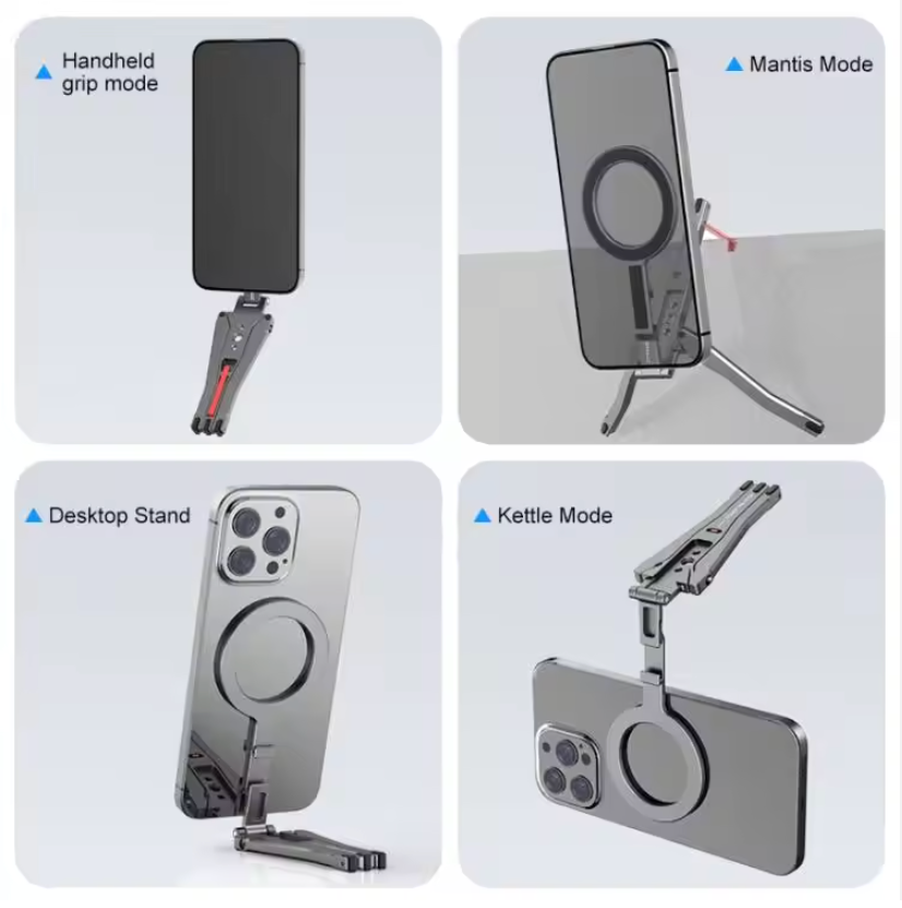 Foldable Magnetic Tripod Stand for Smartphone & Camera
