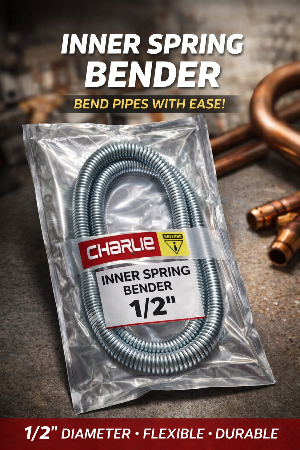1/2" Inner Spring Bender for Copper Pipe