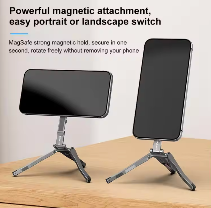 Foldable Magnetic Tripod Stand for Smartphone & Camera